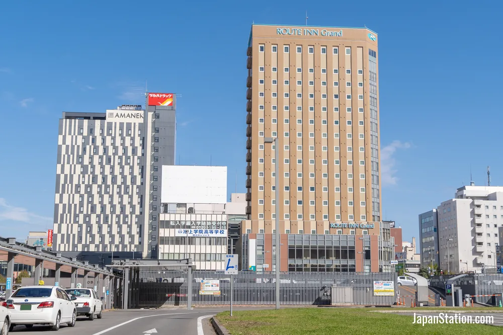 Station area in Asahikawa.