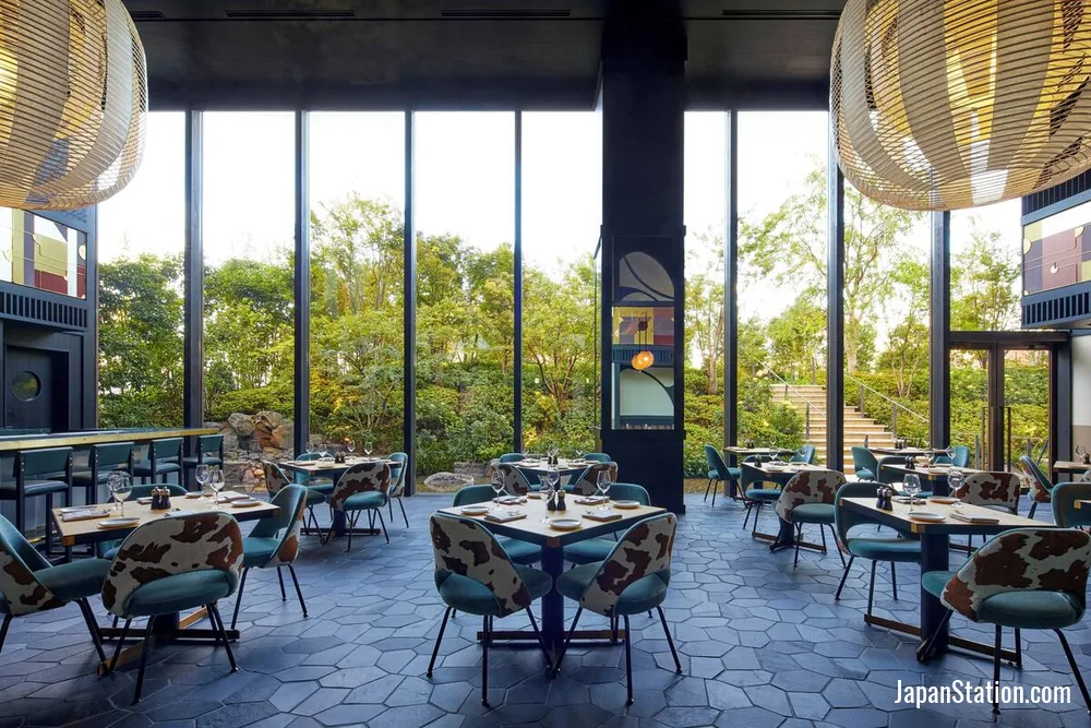 Dining area at Ace Hotel Kyoto.