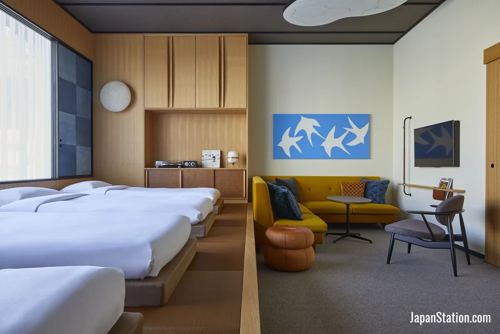 Guest room at Ace Hotel Kyoto.