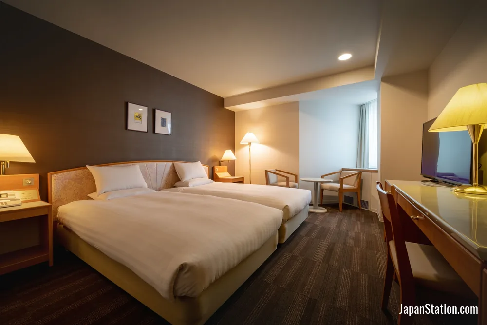 Guest room at Air Terminal Hotel.