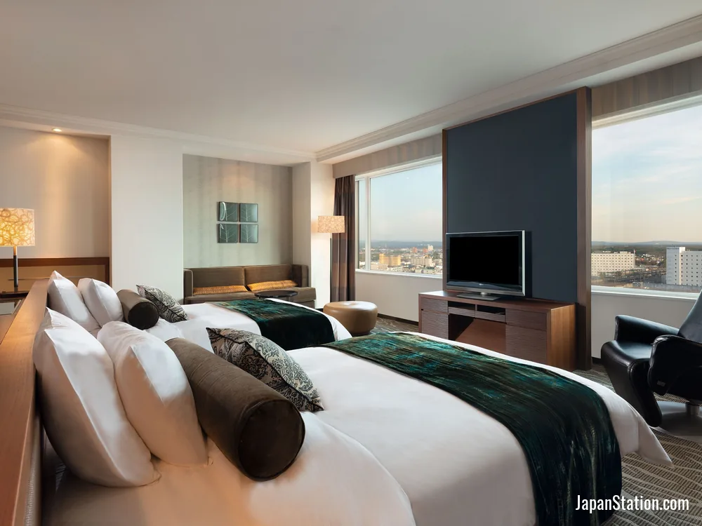 Guest room at ANA Crowne Plaza Chitose.
