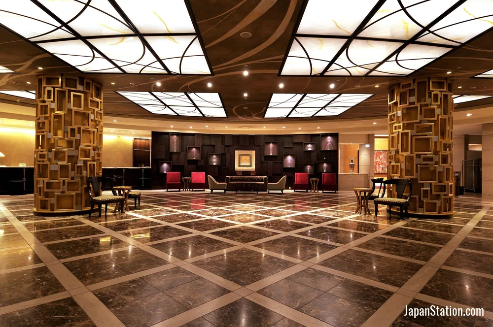 Lobby at ANA Crowne Plaza Hotel Grand Court Nagoya.