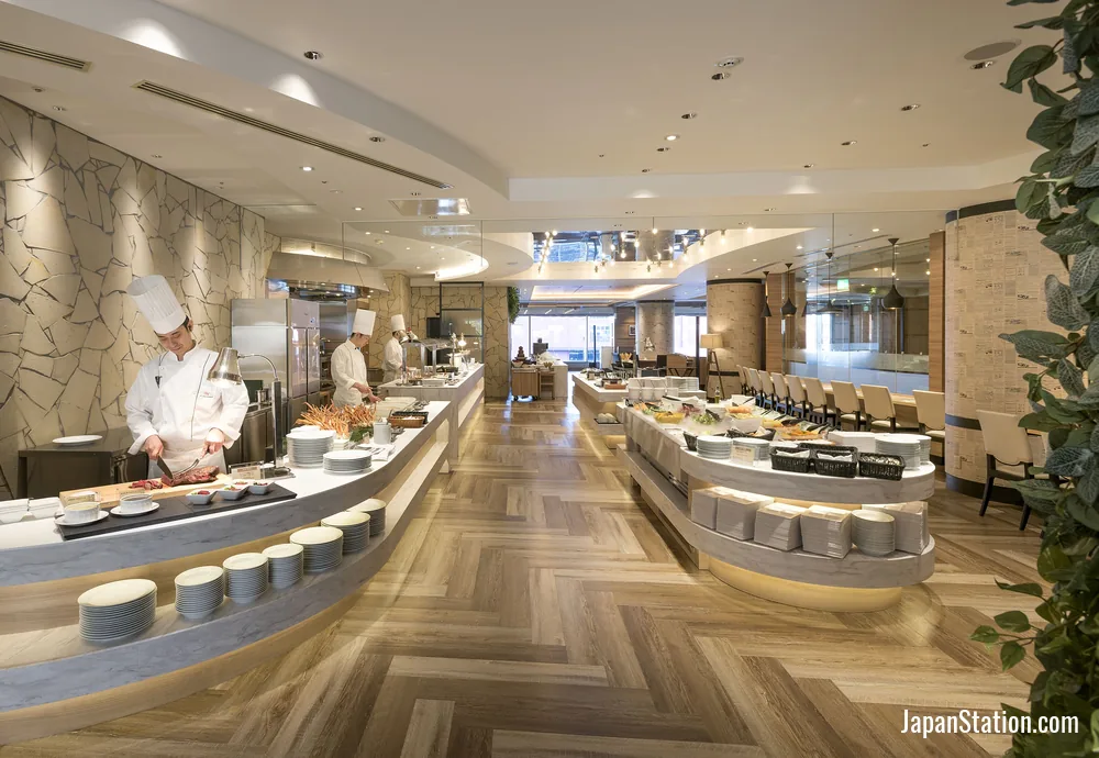 Dining area at ANA Crowne Plaza Hotel Grand Court Nagoya.