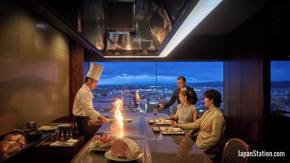 Dining area at ANA Crowne Plaza Kanazawa.