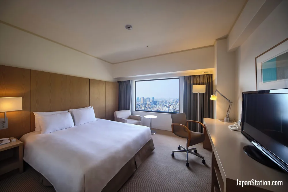 Guest room at ANA Crowne Plaza Kobe.