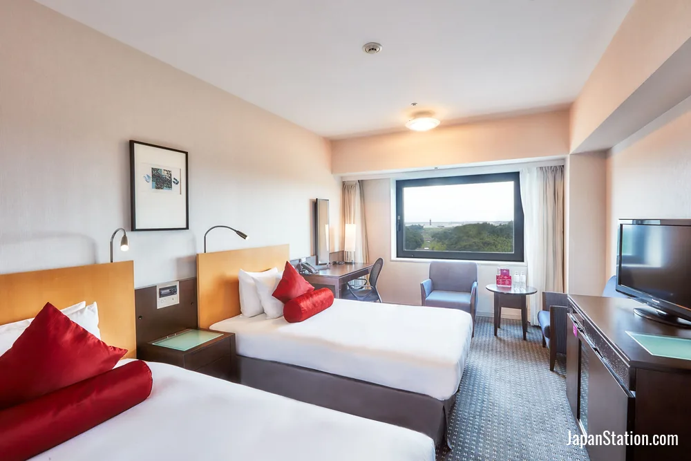 Guest room at ANA Crowne Plaza Narita.