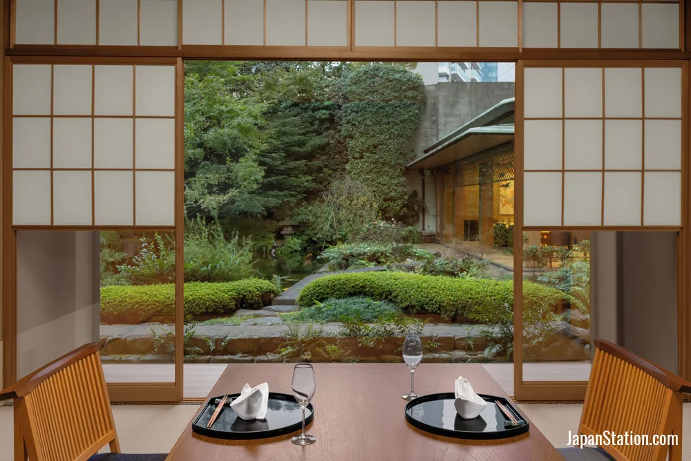 Dining area at ANA InterContinental Tokyo.