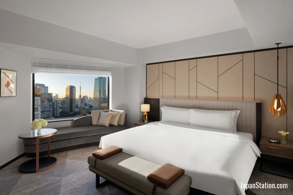 Guest room at ANA InterContinental Tokyo.