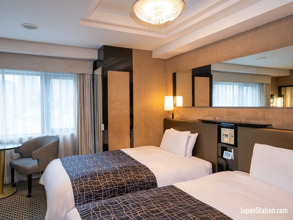Guest room at APA Hotel Roppongi Ekimae.