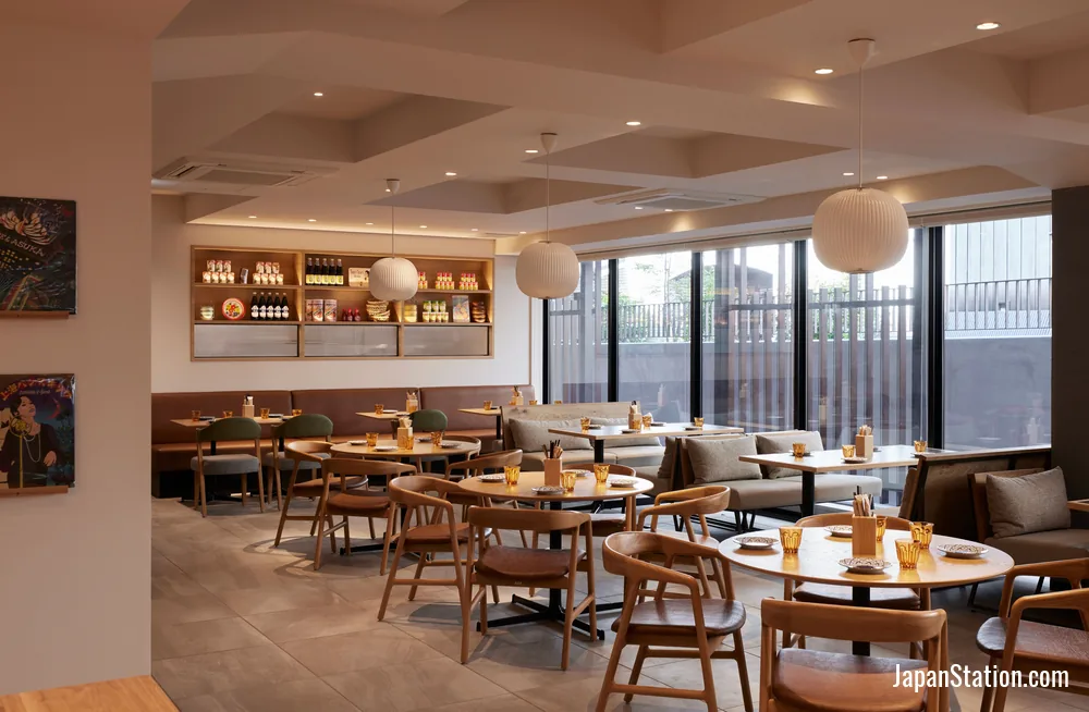 Dining area at ASAI Kyoto Shijo.