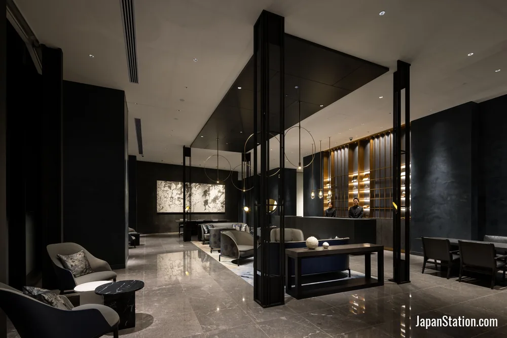 Reception area at BELLUSTAR TOKYO, A Pan Pacific Hotel.