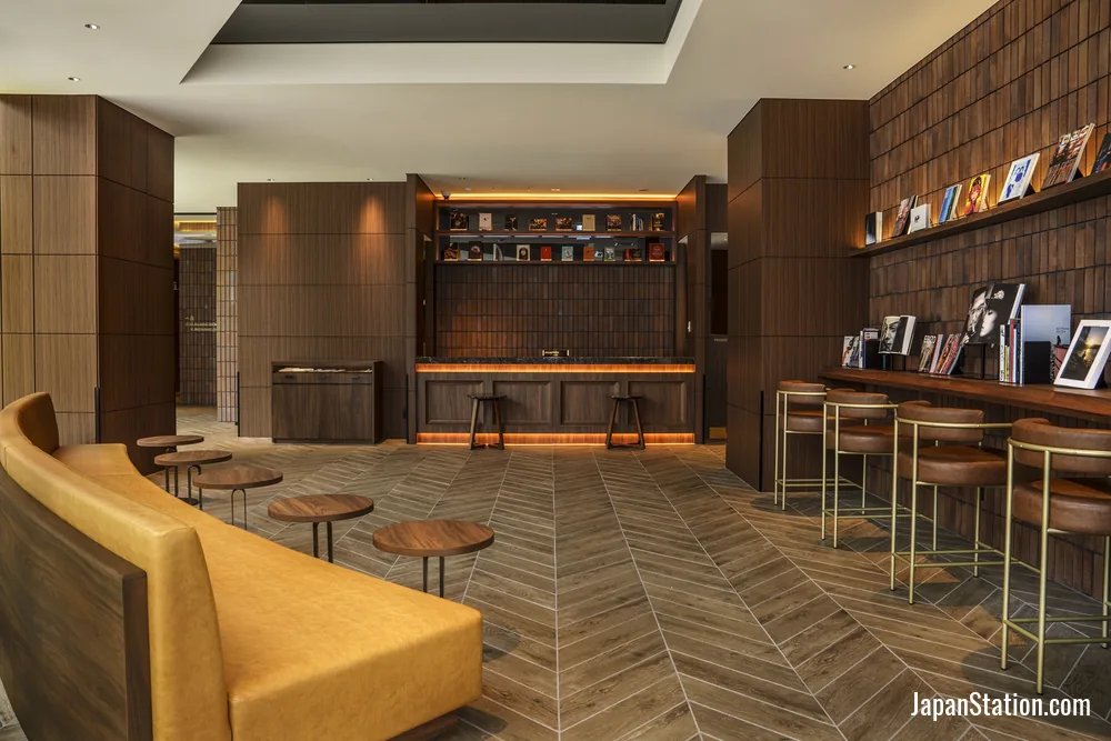 Reception area at BOUNCEE by RIHGA Fukuoka Hakata.