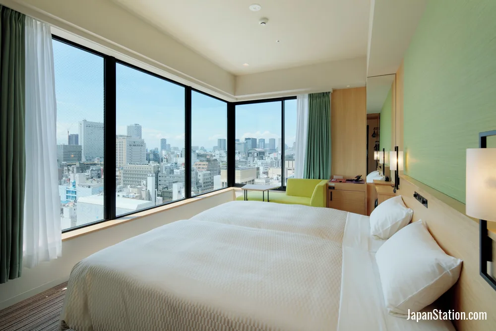 Guest room at CANDEO HOTELS Osaka Namba.