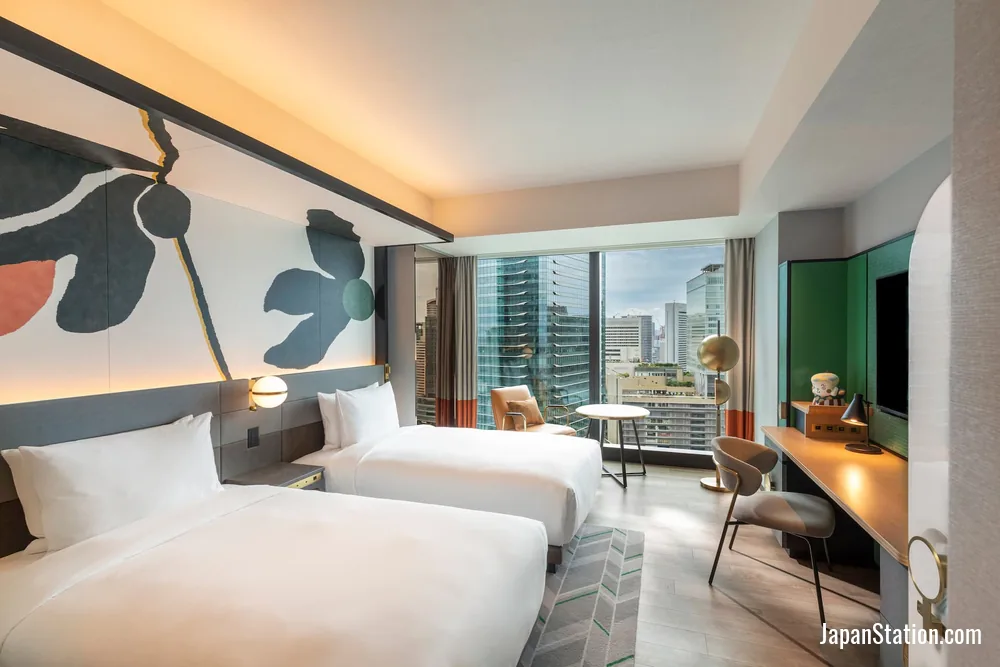 Guest room at Canopy by Hilton Osaka Umeda.