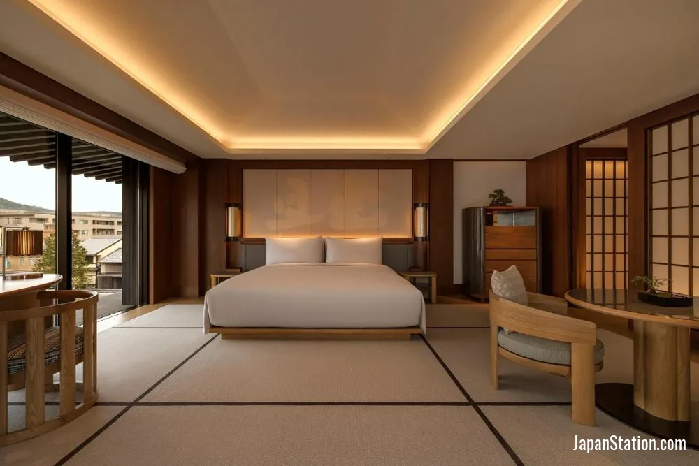 Guest room at Capella Kyoto.