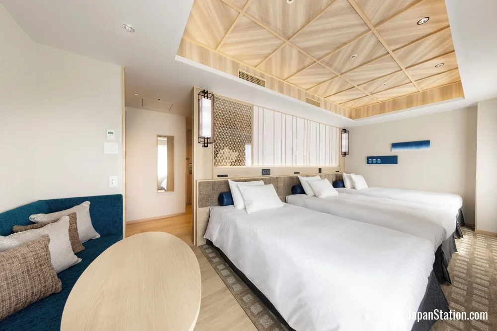 Guest room at Centrair Hotel.