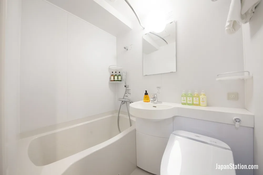 Bathroom in a guest room at Centurion Hotel & Spa Ueno Station.