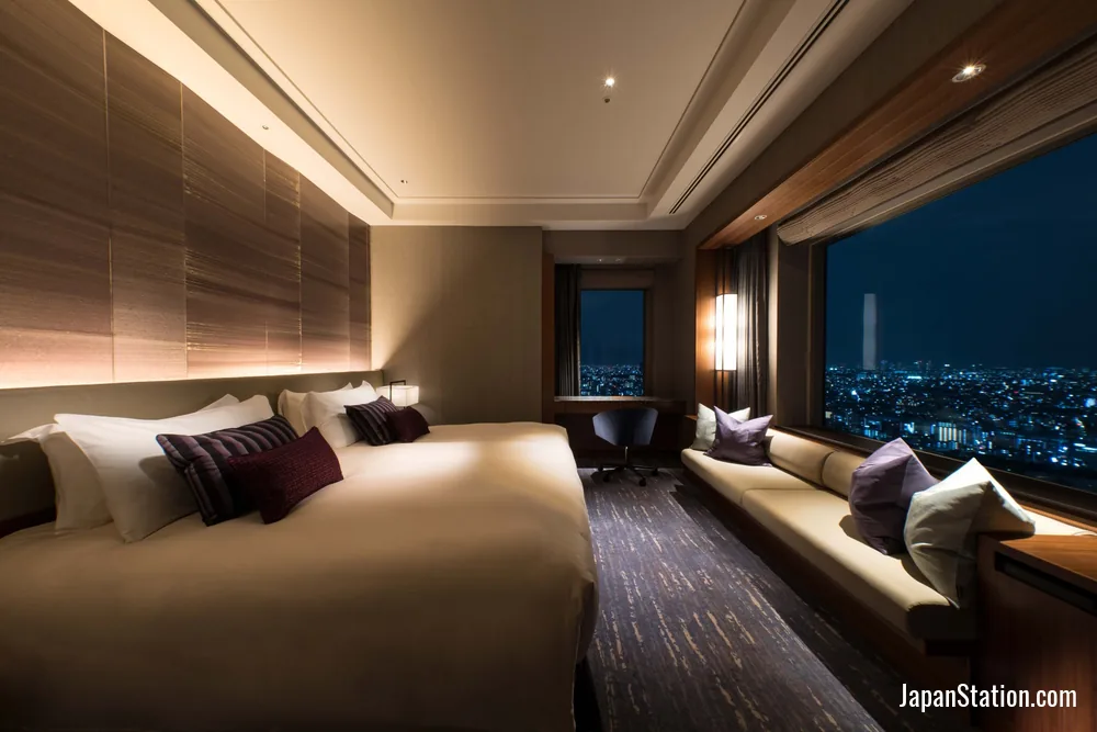 Guest room at Cerulean Tower Tokyu Hotel.