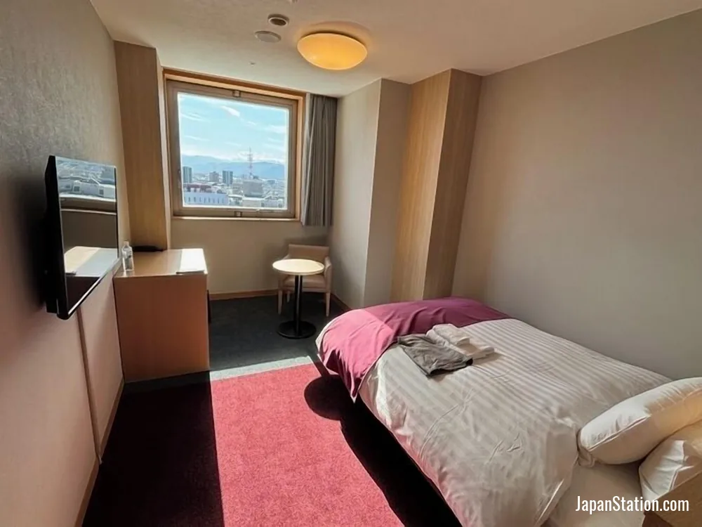 Guest room at Chateraise Hotel Nagano.
