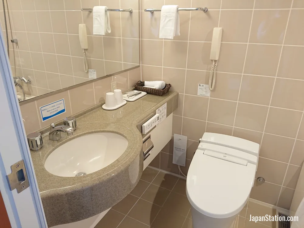 Bathroom in a guest room at Chisun Grand Nagano.
