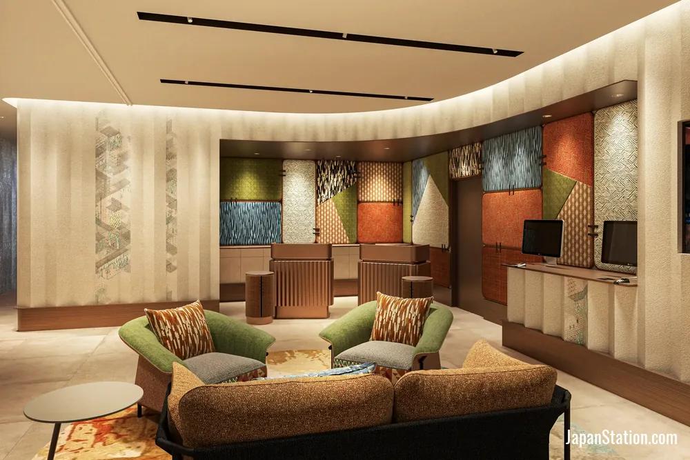Lobby at Citadines North Shinjuku Tokyo.