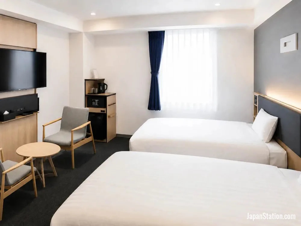 Guest room at Comfort Hotel ERA Nagoya Meiekiminami.