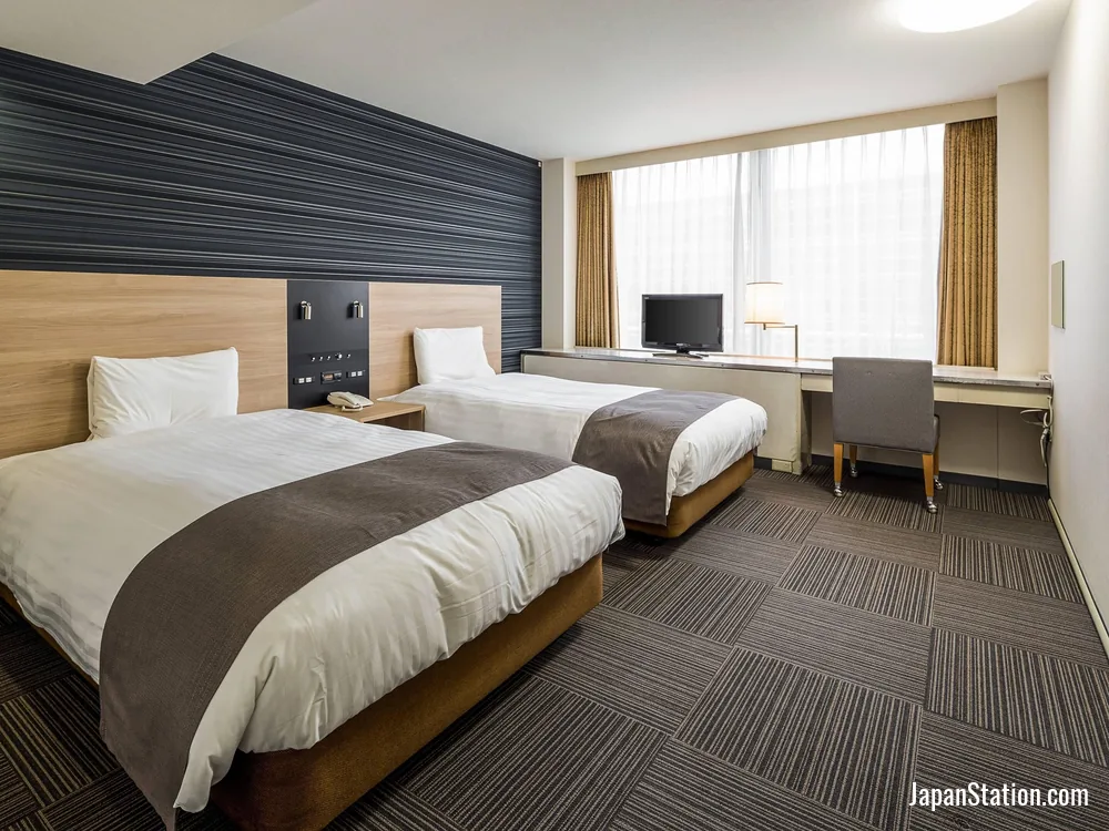 Guest room at Comfort Hotel Hakata.