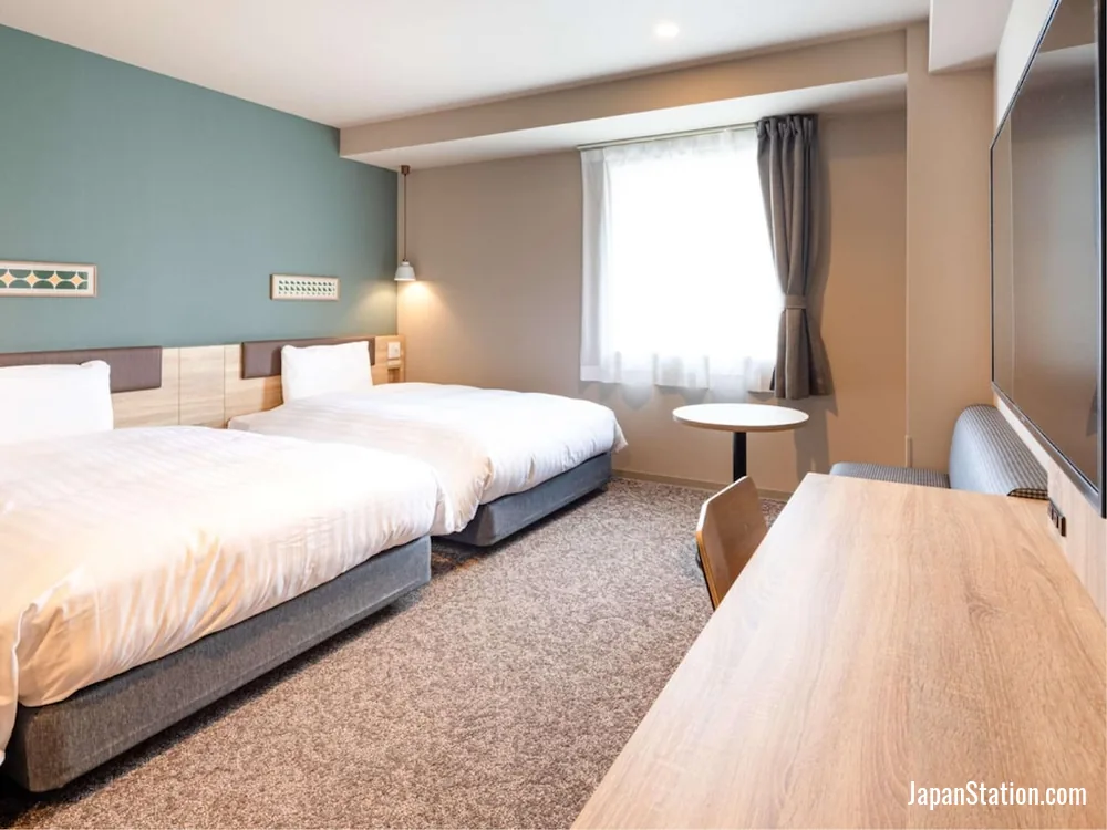 Guest room at Comfort Hotel Takamatsu.