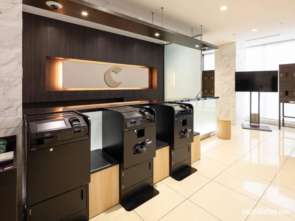 Reception area at Comfort Inn Nagoya Sakae.