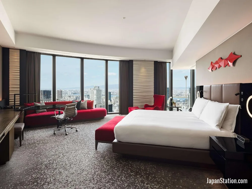 Guest room at Conrad Osaka.