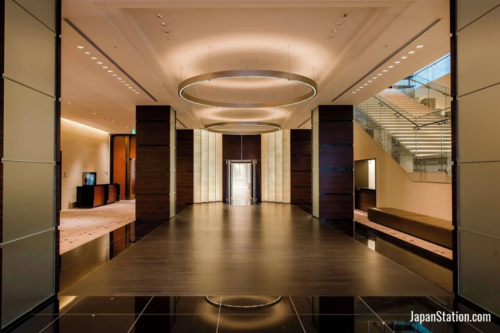 Lobby at Conrad Tokyo.
