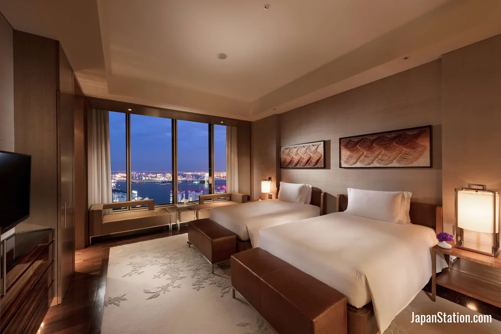 Guest room at Conrad Tokyo.