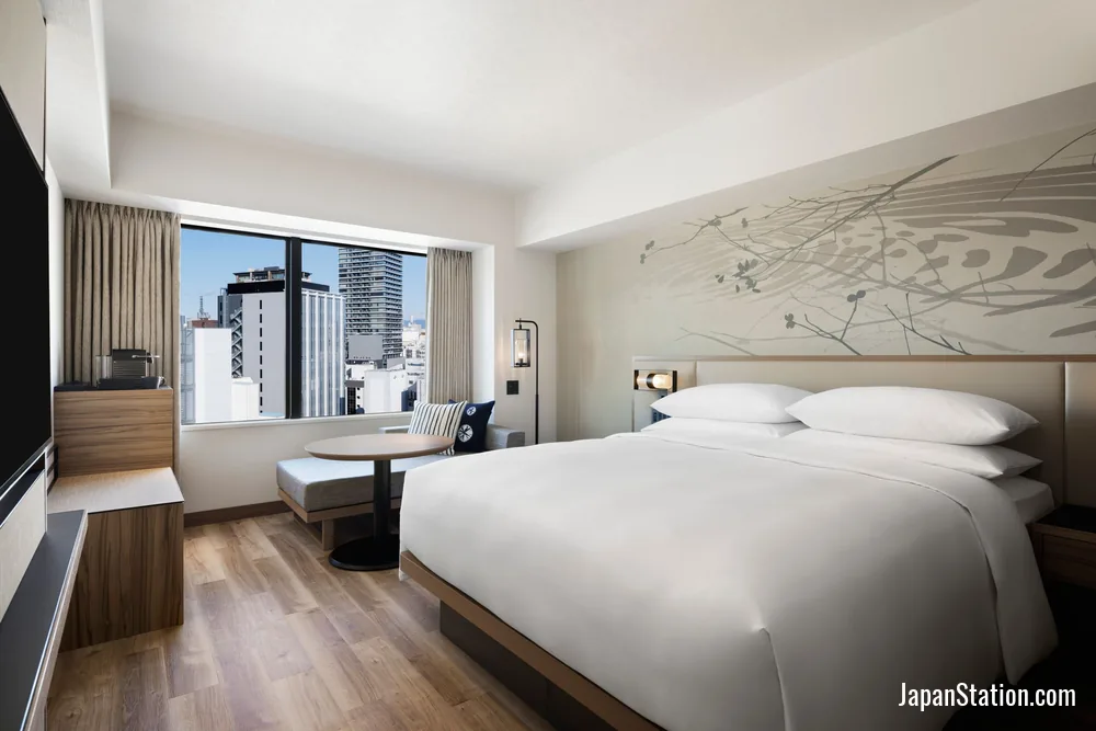 Guest room at Courtyard by Marriott Nagoya.