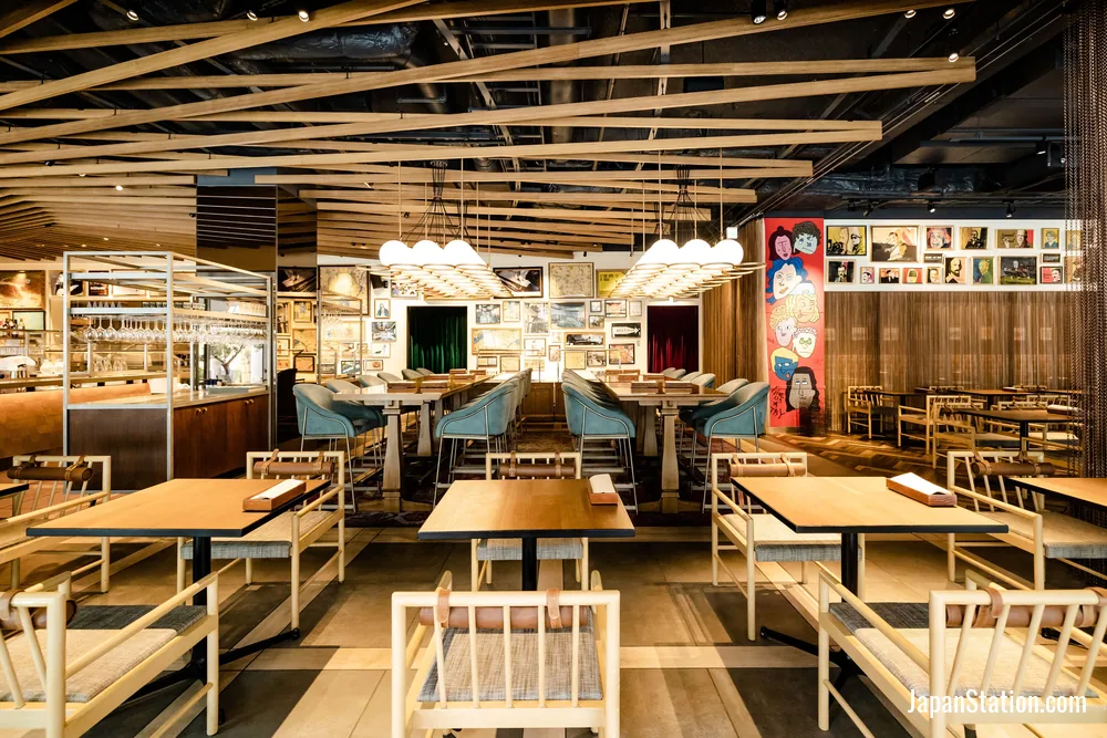 Dining area at Cross Hotel Kyoto.