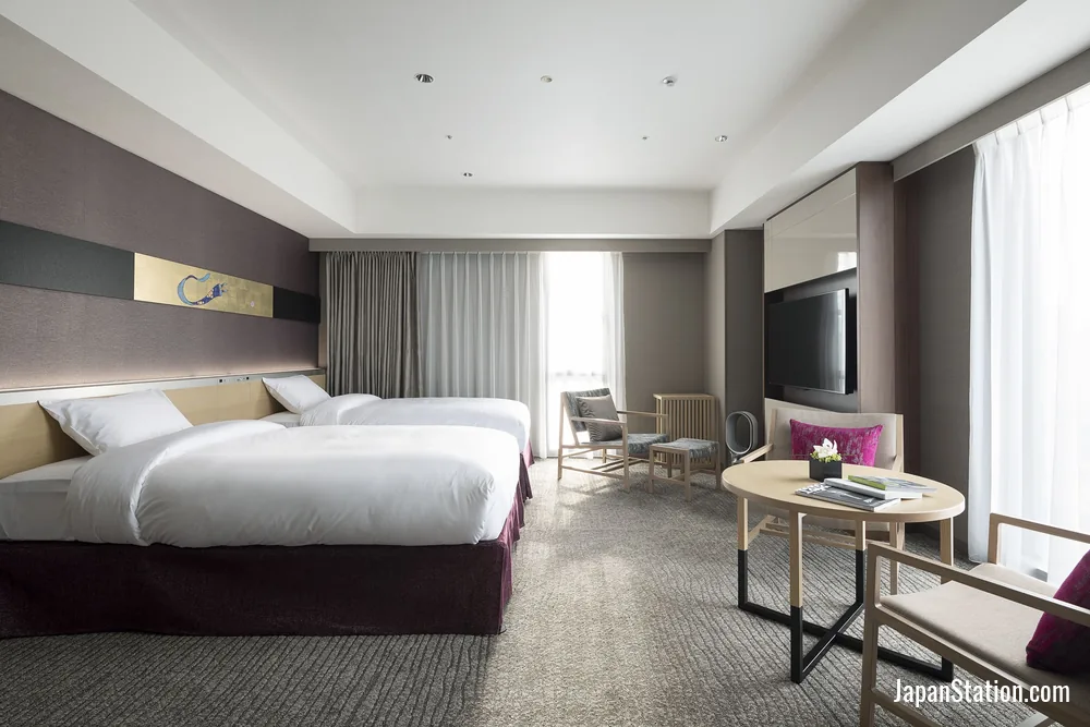 Guest room at Cross Hotel Kyoto.