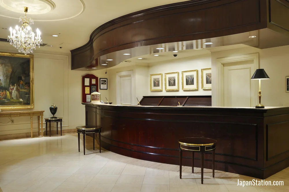 Reception area at Dai-ichi Hotel Tokyo.