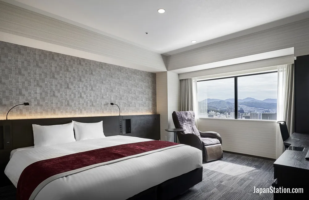 Guest room at Daiwa Roynet Hotel Hiroshima-ekimae.