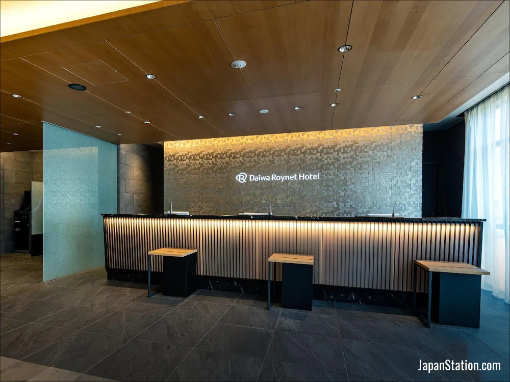 Reception area at Daiwa Roynet Hotel Kanazawa Eki Nishiguchi.