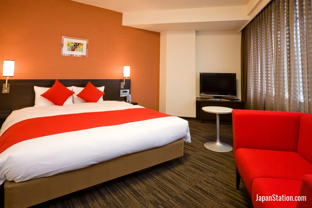 Guest room at Daiwa Roynet Hotel Okayama Ekimae.