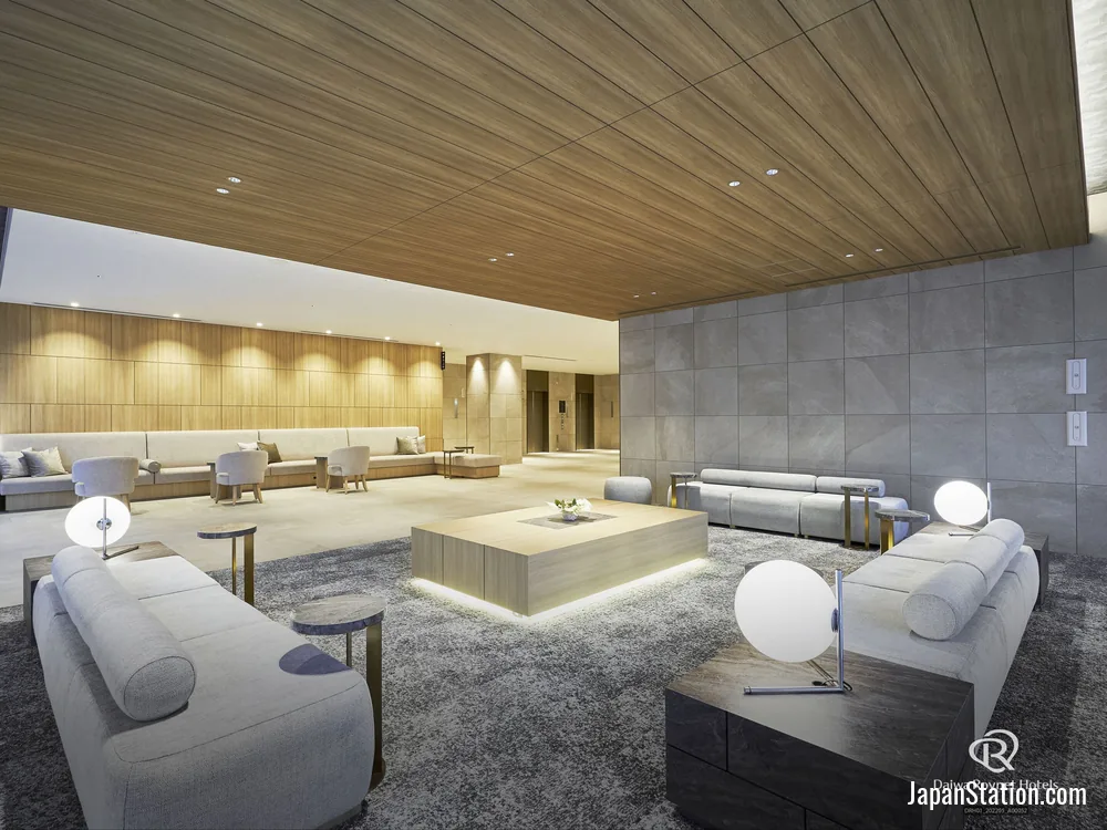 Lobby at Daiwa Roynet Hotel Sendai.