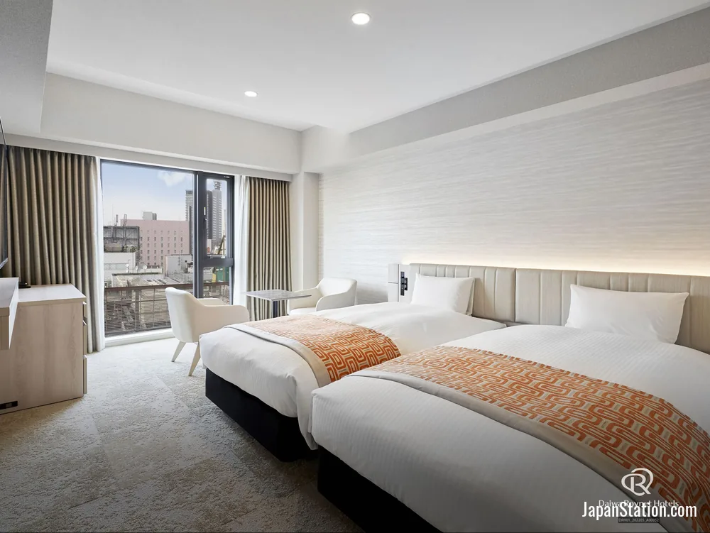 Guest room at Daiwa Roynet Hotel Sendai.