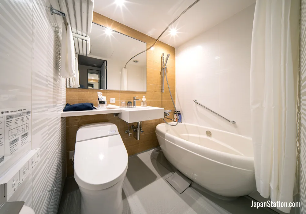Bathroom in a guest room at DEL style Ikebukuro Higashiguchi by Daiwa Roynet Hotel.