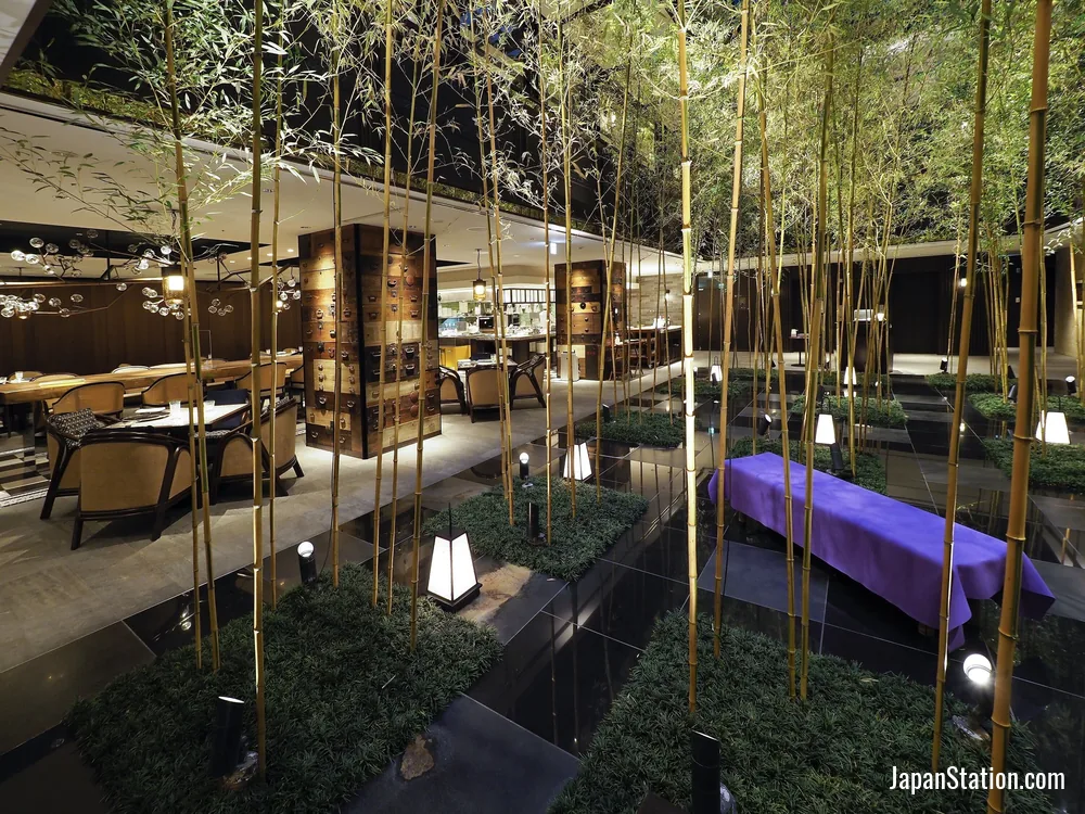 Dining area at Dhawa Yura Kyoto.