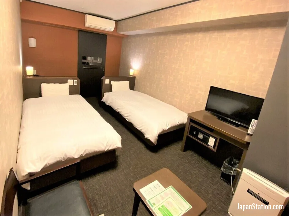 Guest room at Dormy Inn Premium Kyoto Ekimae.