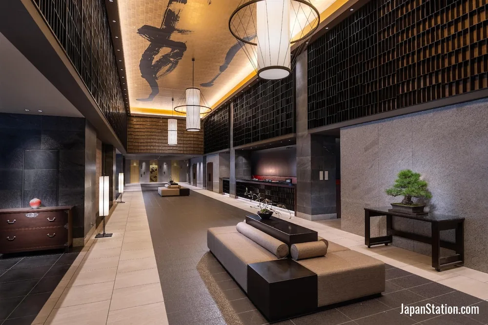 Lobby at DoubleTree by Hilton Kyoto Station.