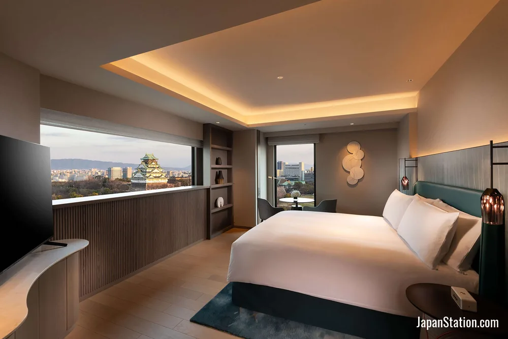 Guest room at DoubleTree by Hilton Osaka Castle.