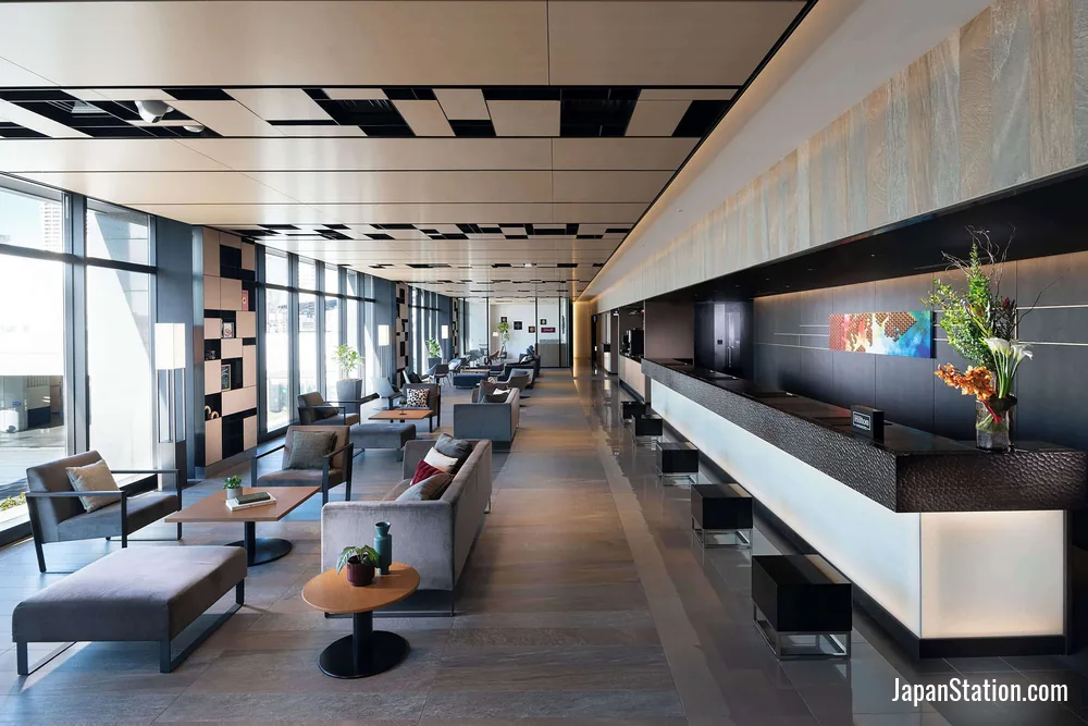 Reception area at DoubleTree by Hilton Tokyo Ariake.
