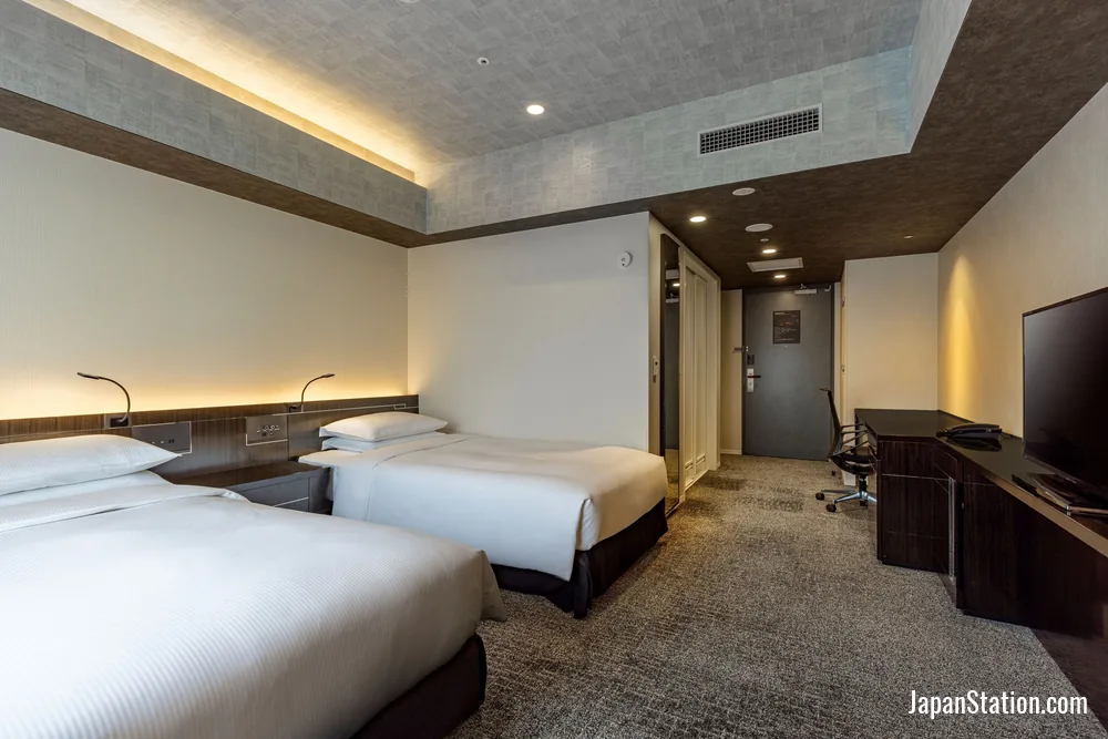 Guest room at DoubleTree by Hilton Tokyo Ariake.