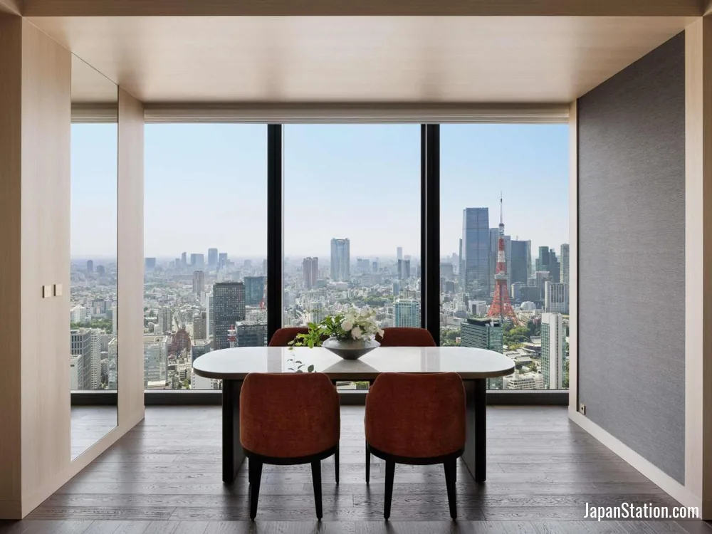 Dining area at Fairmont Tokyo.