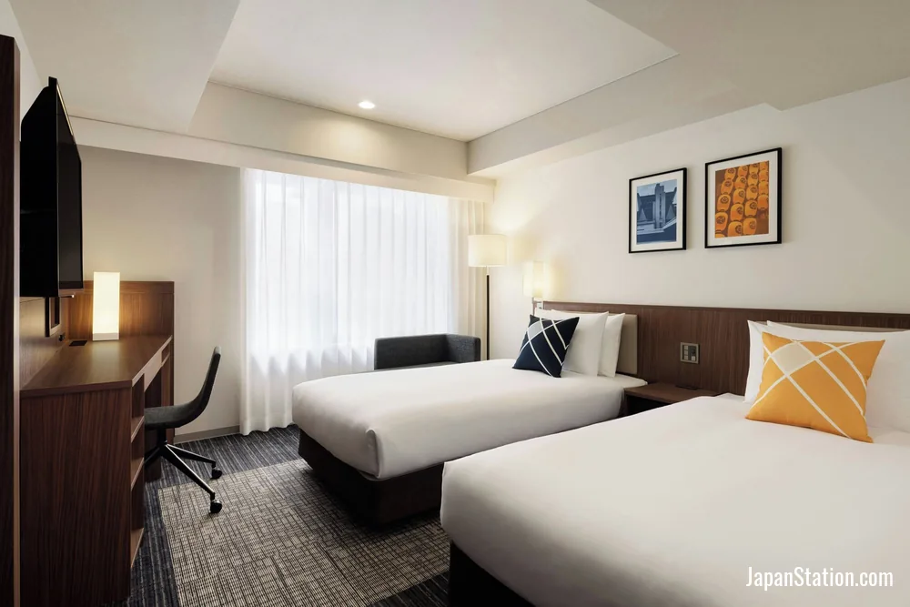 Guest room at Four Points Flex by Sheraton Kyoto Oike.
